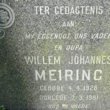 MEIRING Willem Johannes 1928-1981