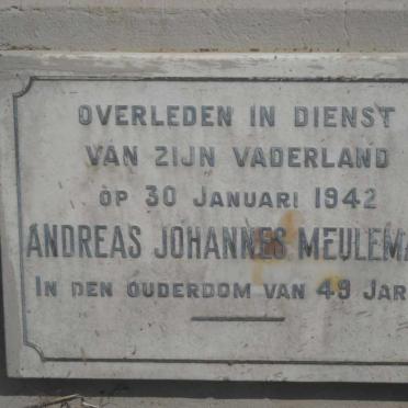 MEULEMANS Andreas Johannes -1942