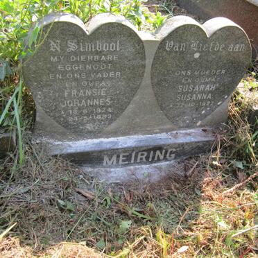 MEIRING Fransie Johannes 1924-1983 &amp; Susarah Susanna 1927-