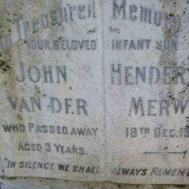 MERWE John Henderson, van der -1948