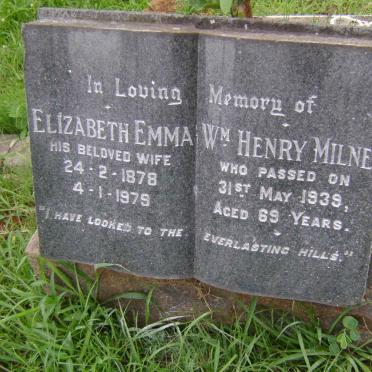 MILNE Wm. Henry -1939 &amp; Elizabeth Emma 1878-1979