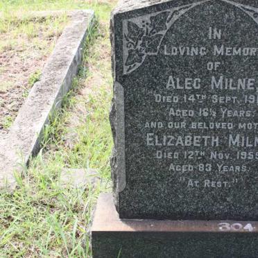 MILNE Elizabeth -1955 :: MILNE Alec -1915