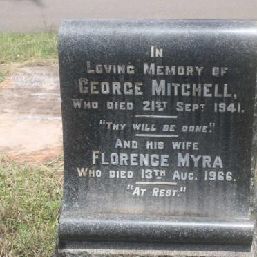 MITCHELL George -1941 &amp; Florence Myra -1966