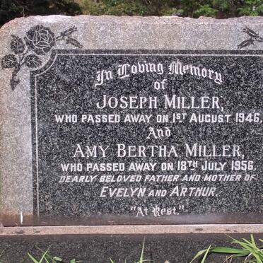 MILLER Joseph -1946 &amp; Amy Bertha -1956