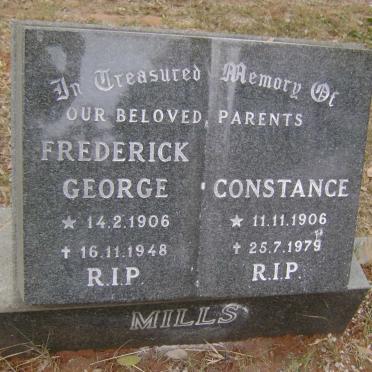 MILLS Frederick George 1906-1948 &amp; Constance 1906-1979
