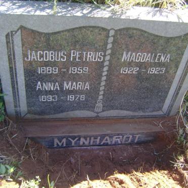 MYNHARDT Jacobus Petrus 1889-1959 &amp; Anna Maria 1893-1978 :: MYNHARDT Magdalena 1922-1923