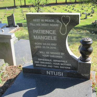 NTUSI Patience Mangele 1967-2010