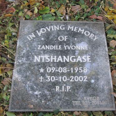 NTSHANGASE Zandile Yvonne 1958-2002