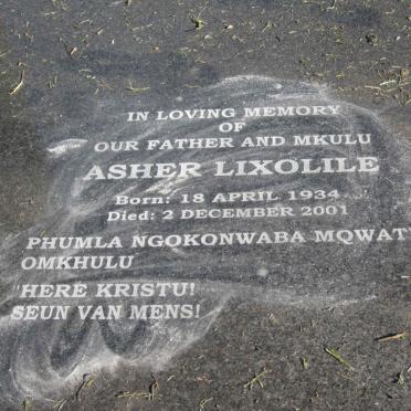 NTANGA Asher Lixolile 1934-2001