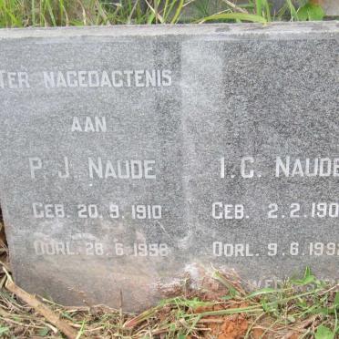NAUDE Petrus.J. 1910-1958 &amp; I.C. 1906-1992