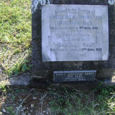 NASH Frederick Thompson Maynard -1948 &amp; Isabella -1950 :: ABREY Nancy Josephine nee NASH -2009