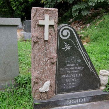 NGIDI Mbaliyethu Beryl 1965-1997
