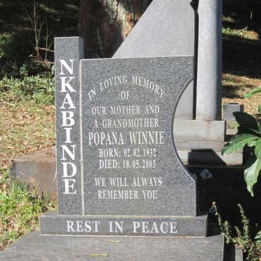 NKABINDE Popana Winnie 1932-2003