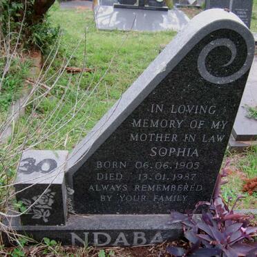 NDABA Sophia 1905-1987
