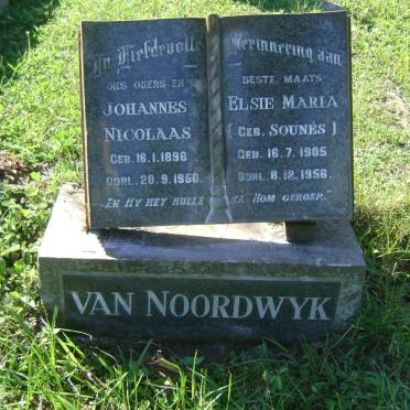 NOORDWYK Johannes Nicolaas, van 1896-1950 &amp; Elsie Maria SOUNES 1905-1956