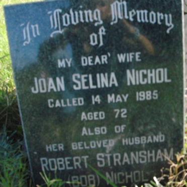 NICHOL Robert Stransham &amp; Joan Selina -1985