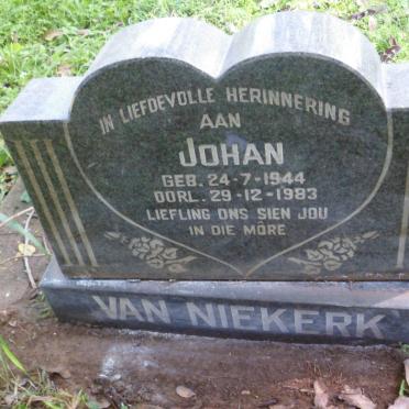 NIEKERK Johan, van 1944-1983