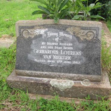 NIEKERK Gerhardus Lourens, van  -1962