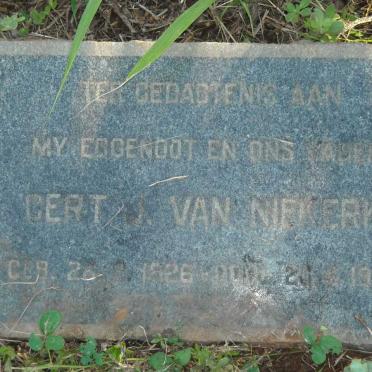 NIEKERK Gert, van -1926-1955