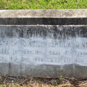 O'NEILL Patrick 1911-1958 &amp; Sheila 1951-1958