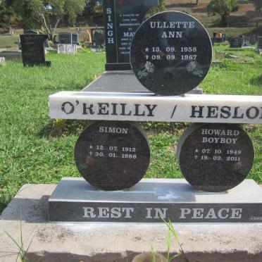 O'REILLY-HESLOP SIMON 1912-1988 :: O'REILLY-HESLOP Ullette Ann 1958-1967 :: O'REILLY-HESLOP Howard BoyBoy 1949-2011