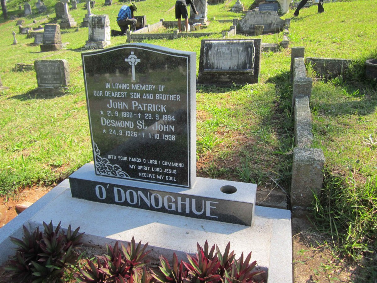 O'DONOGHUE John Patrick 1960-1994 :: O'DONOGHUE Desmond St John 1926-1998