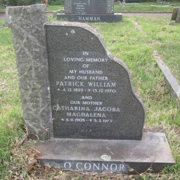 O’CONNOR Patrick William 1899-1970 &amp; Catharina Jacoba Magdalena 1905-1973