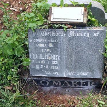 O'MAKER Cecil Henry 1931-1985 :: O'MAKER Merle G. 1936-2014