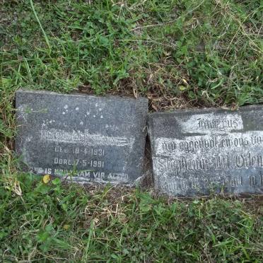 ODENDAAL Stephanus M. 1922-1960 &amp; Nellie 1931-1991 