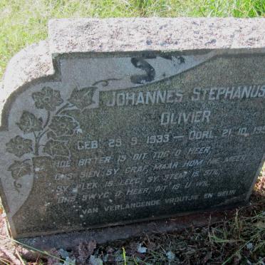 OLIVIER Johannes Stephanus 1933-1958