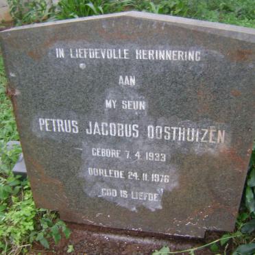 OOSTHUIZEN Petrus Jacobus 1933-1976