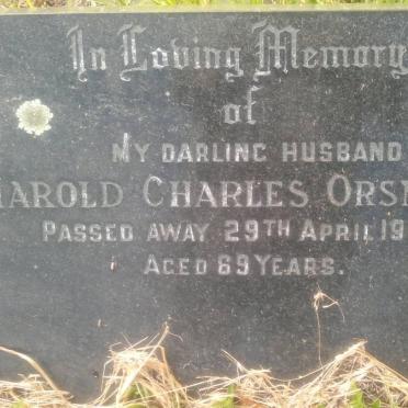 ORSMOND Harold Charles -1969