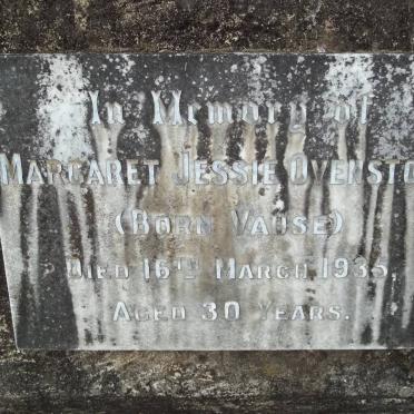 OVENSTONE Margaret  Jessie nee VAUSE -1935
