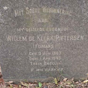 PIETERSEN Willem De Klerk 1903-1943