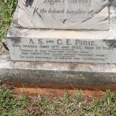 PIRIE Caroline Elizabeth :: PIRIE Agnes -1932