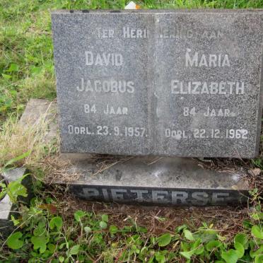PIETERSE David Jacobus -1957 &amp; Maria Elizabeth -1962