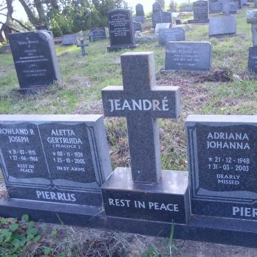 PIERRUS Rowland R. Joseph 1915-1966 &amp; Aletta Gertruida nee PEACOCK 1924-2005 :: PIERRUS Adriana Johanna 1948-2003