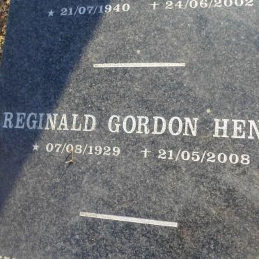 HENRY Reginald Gordon 1929-2008