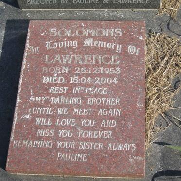 SOLOMONS Lawrence 1953-2004