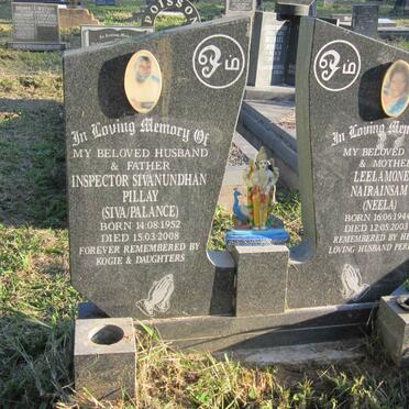 PILLAY Sivanundhan 1952-2008 &amp; Leelamoney NAIRAINSAMY 1944-2003