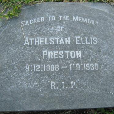 PRESTON Athelstan Ellis 1888-1930