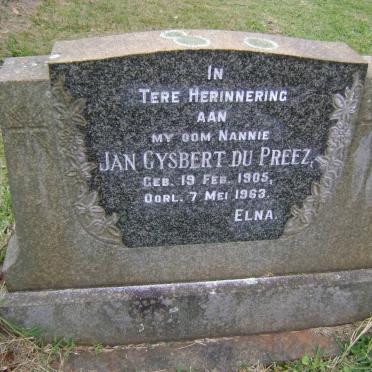 PREEZ Jan Gysbert, du 1905-1963