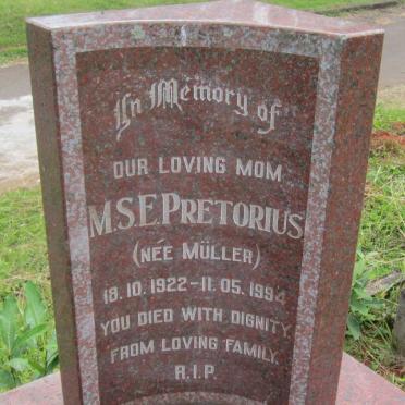 PRETORIUS G.R. 1914-1961 &amp; M.S.E. MULLER 1922-1994