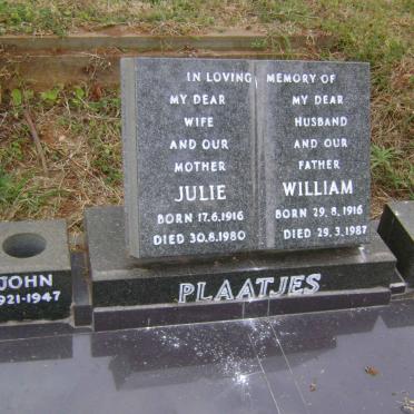 PLAATJES William 1916-1987 &amp; Julie 1916-1980 :: PLAATJES Thomas 1865-1953 :: PLAATJES John 1921-1947