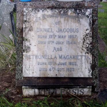 PLESSIS Daniel Jacobus, du 1857-1944 &amp; Petronella Margarietta 1865-1953