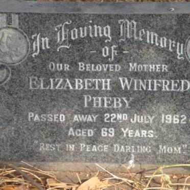 PHEBY Elizabeth Winifred -1962