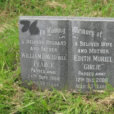 PEARCE William David -1966 &amp; Edith Muriel -2006