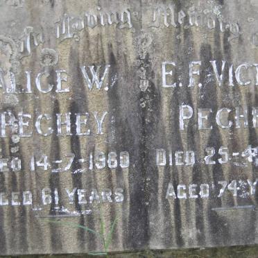 PECHEY E.F.Victor -1968 &amp; Alice W. -1960
