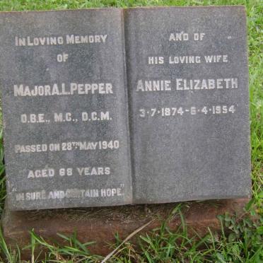 PEPPER A.L. -1940 &amp; Annie Elizabeth 1874-1954