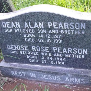 PEARSON Dean Alan 1971-1991 :: PEARSON Denise Rose 1944-1991